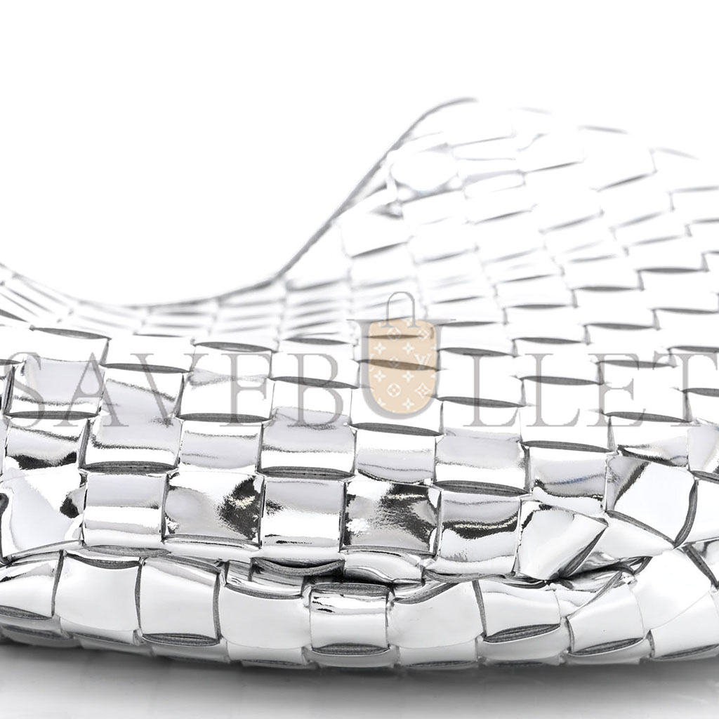 BOTTEGA VENETA MIRROR LAMINATED NAPPA INTRECCIATO SARDINE BAG SILVER (33*24*3cm) BOTTEGA VENETA MIRROR LAMINATED NAPPA INTRECCIATO SARDINE BAG SILVER (33*24*3cm)